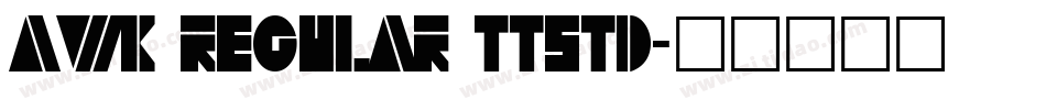 Awk Regular ttstd字体转换